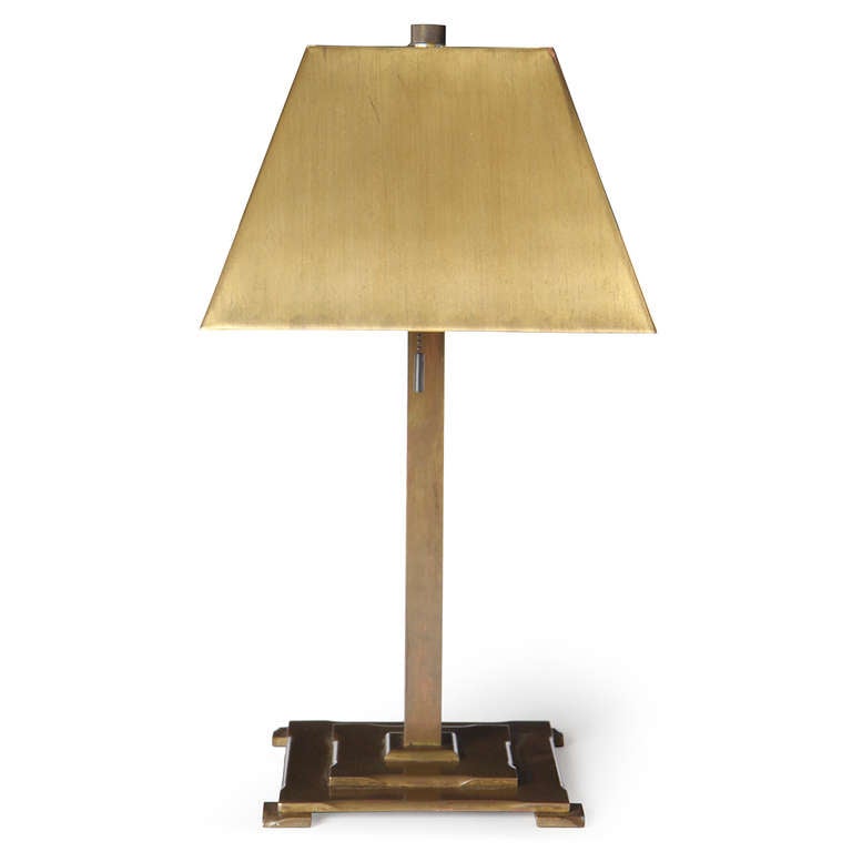 20th Century Bronze Arts and Crafts Table Lamps