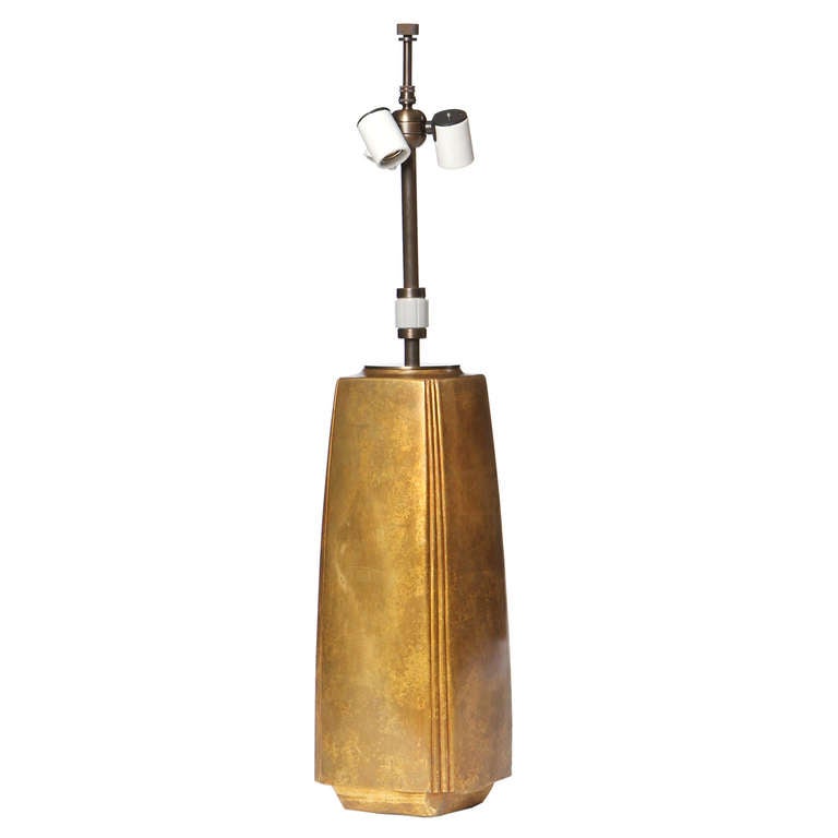 Mid-Century Modern Gilt Table Lamp by Damon Giffard