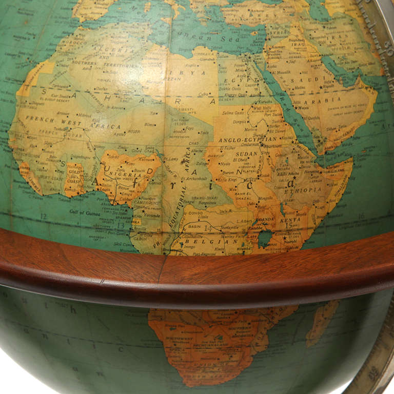 Glass Globe by Edward Wormley for Rand McNally In Good Condition In Sagaponack, NY
