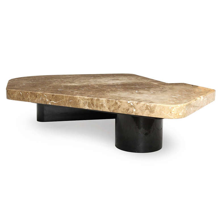 Mid-Century Modern Massive Stone Low Table