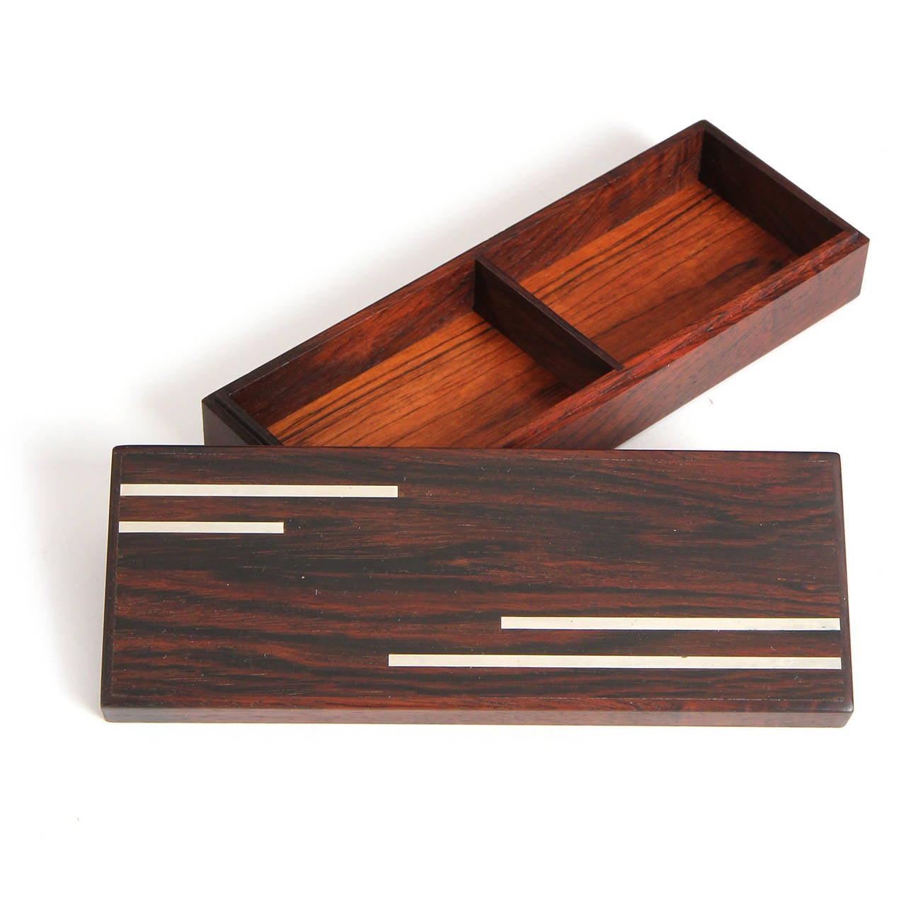 Danish Rosewood and Sterling Box