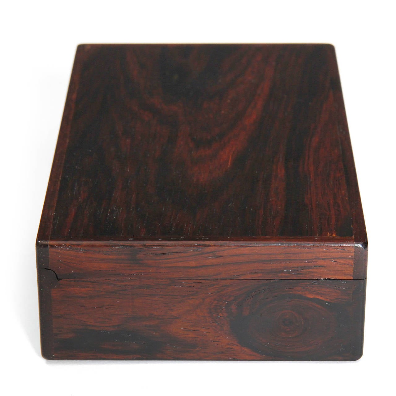 Danish Boxed Rosewood and Sterling Domino Set by Klitgaard