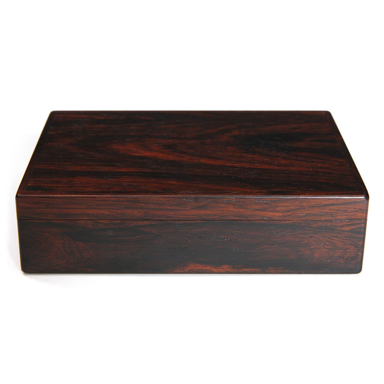 Boxed Rosewood and Sterling Domino Set by Klitgaard In Good Condition In Sagaponack, NY