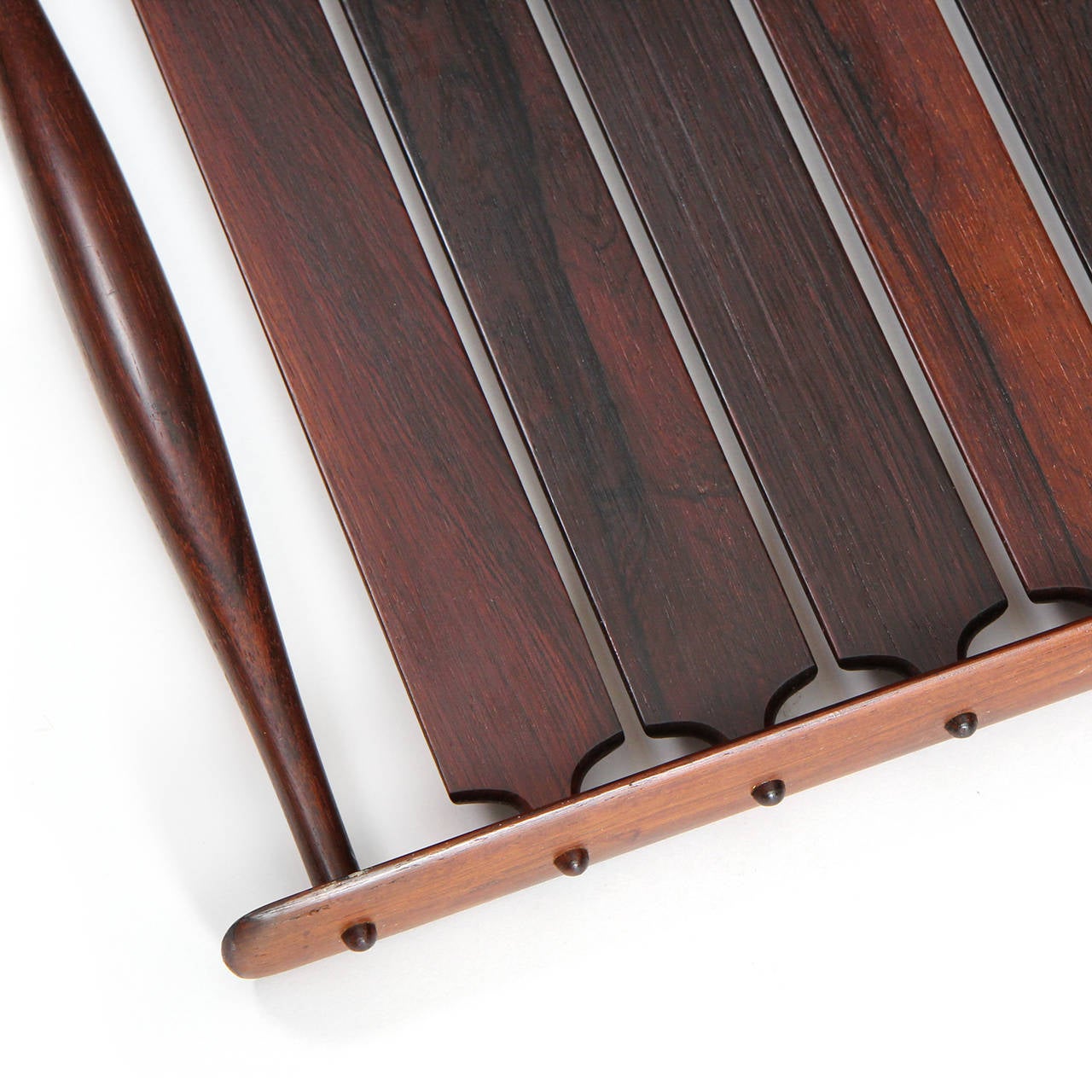 Slatted Rosewood Tray by Jens Quistgaard In Excellent Condition For Sale In Sagaponack, NY