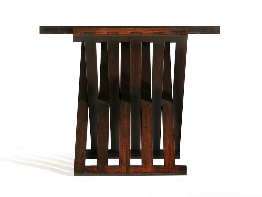 Slatted X-Base End Table by Edward Wormley In Excellent Condition In Sagaponack, NY