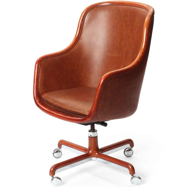 Mid-Century Modern Executive Highback Desk Chair by Ward Bennett