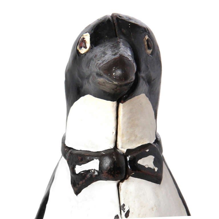 Mid-20th Century Cast Iron Doorstop Penguin