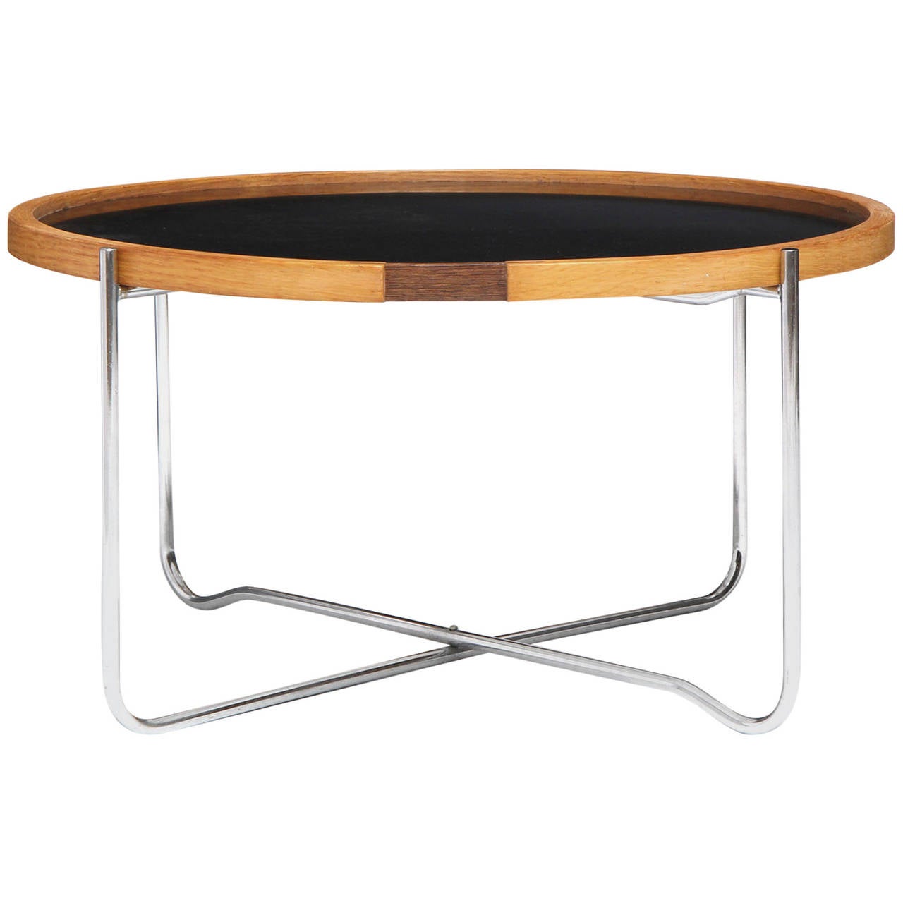 White and Black Laminate Side Table For Sale at 1stdibs