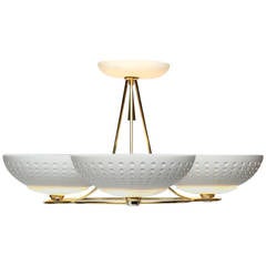 Brass and Lacquer Chandelier 12
