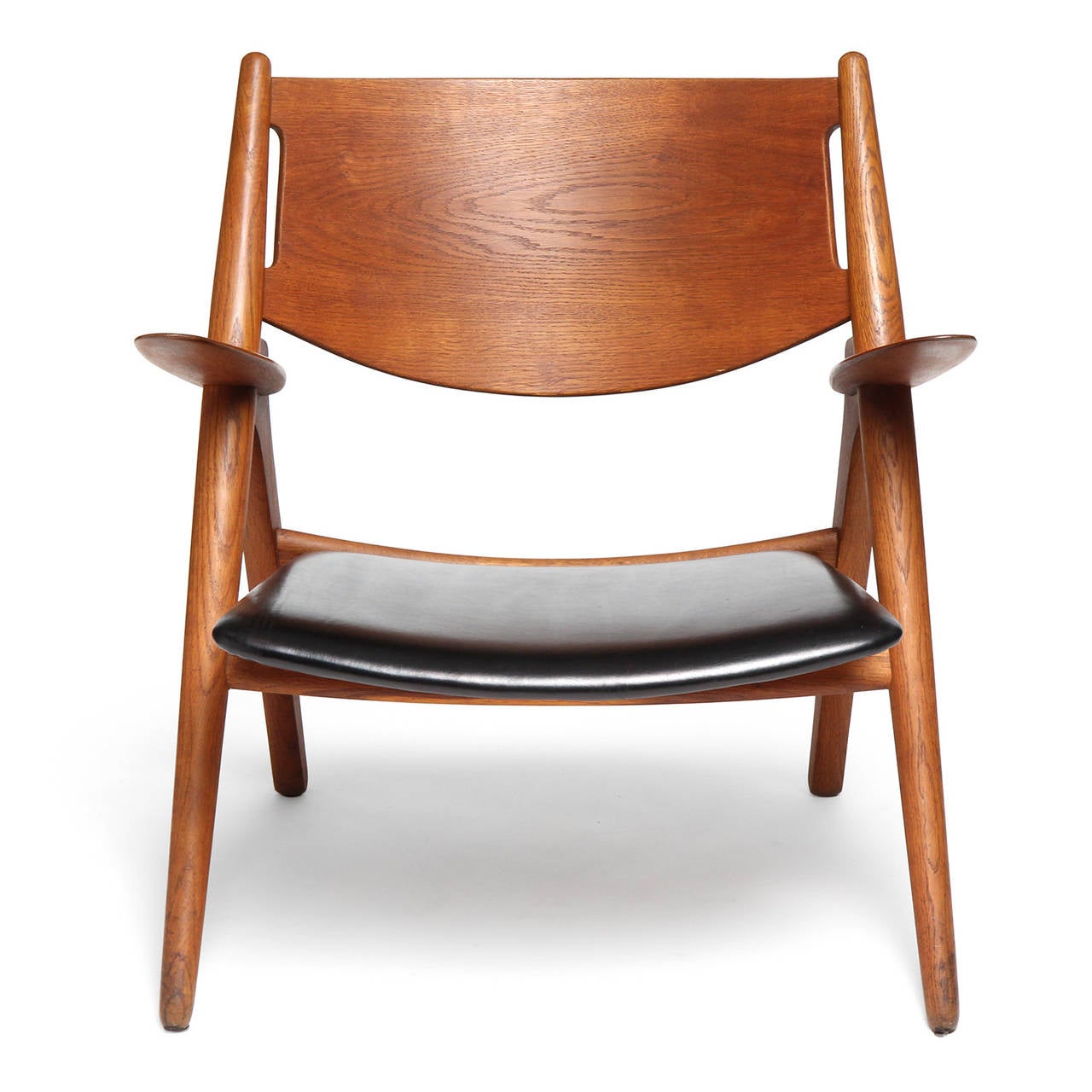 Scandinavian Modern Sawbuck Lounge Chair by Hans J. Wegner