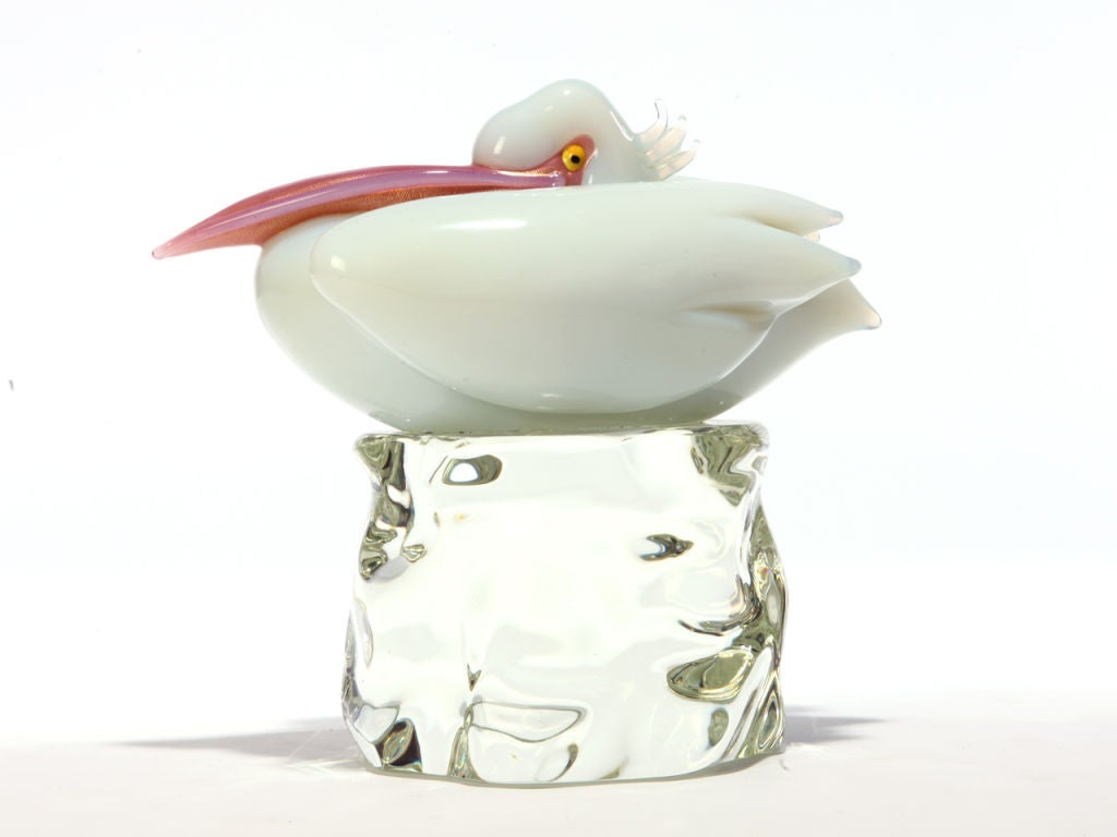 20th Century Pelican Sculpture by Archimede Seguso