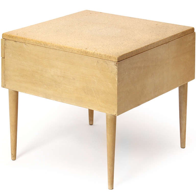 Mid-Century Modern Cork-Topped End Table by Paul Frankl For Sale