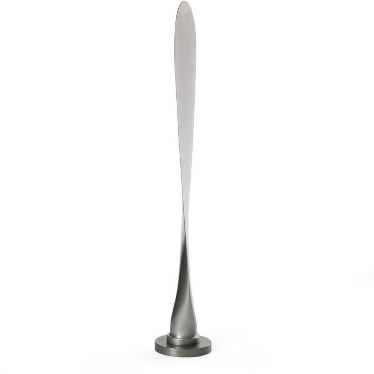 Industrial 1970s Brushed Aluminum Airplane Propeller Sculpture For Sale
