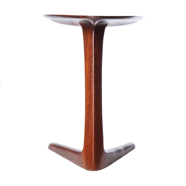 Cantilevered Shield End Table in the Style of Kagan 1