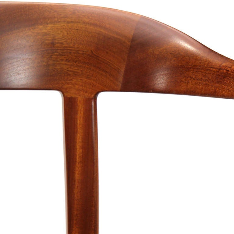 Mahogany Humpback Armchair by Ole Wanscher for A.J. Iversen 1