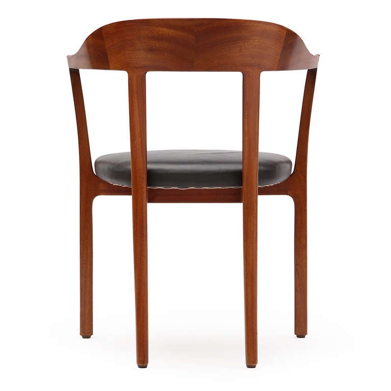 Danish Mahogany Humpback Armchair by Ole Wanscher for A.J. Iversen