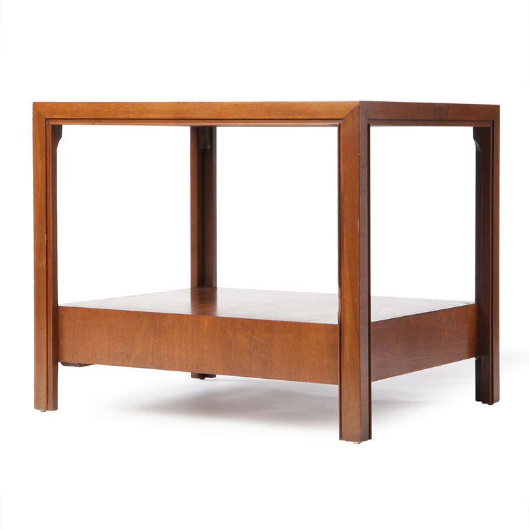 Mid-20th Century Pair of Parsons End Tables by Baker