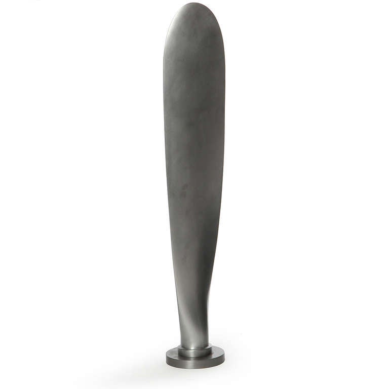 1970s Brushed Aluminum Airplane Propeller Sculpture For Sale 1