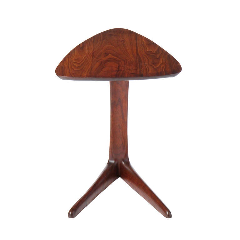 American Cantilevered Shield End Table in the Style of Kagan