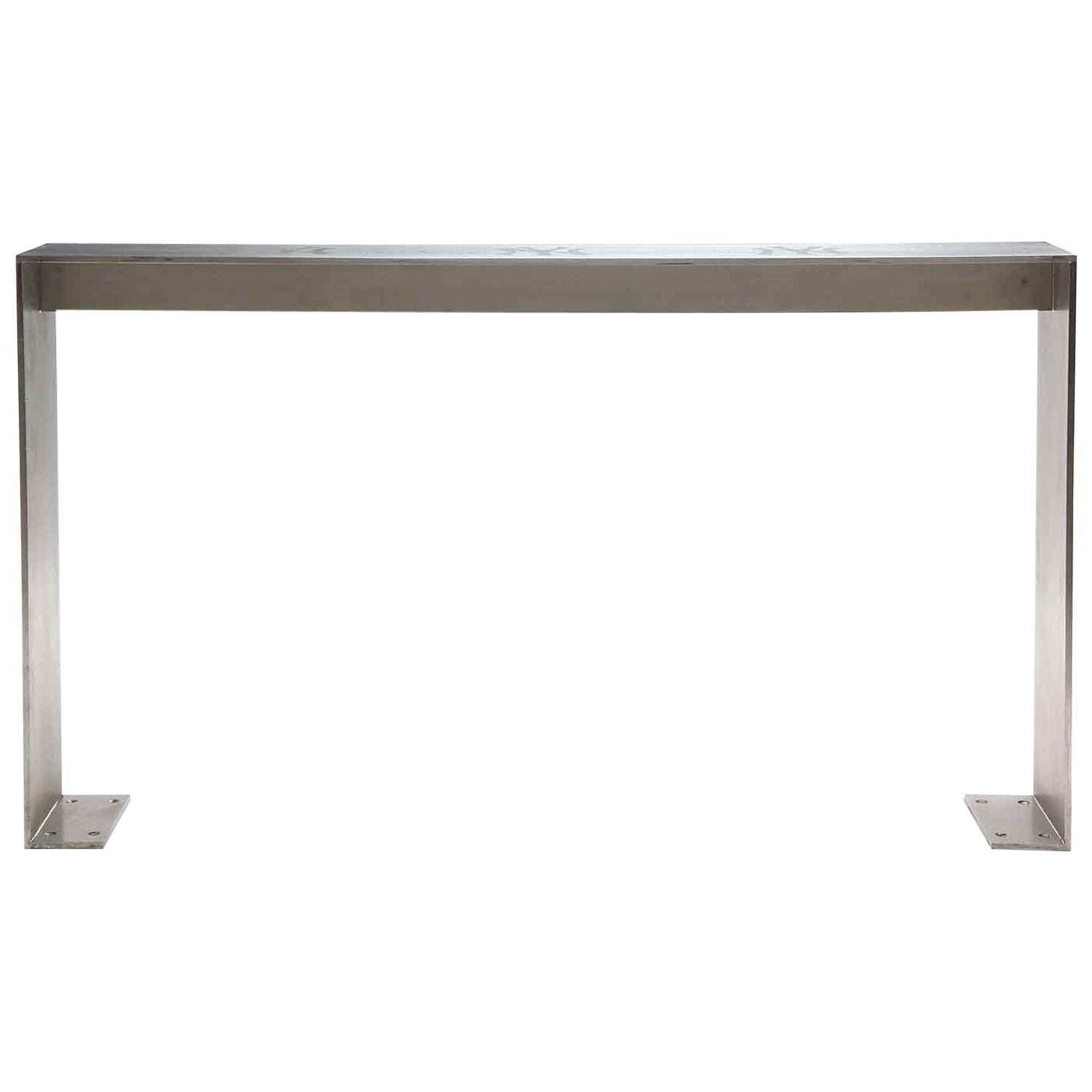 1980s Minimalist Steel Table from Yankee Stadium For Sale