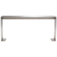 Used Low Minimalist Steel Table from Yankee Stadium