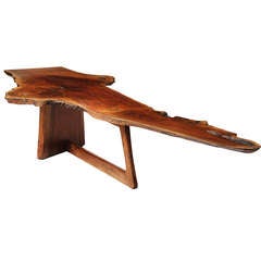 Live Edge Walnut Burl Low Table 12