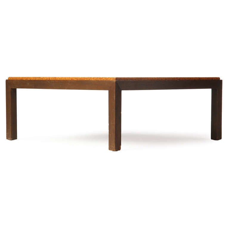 Mid-Century Modern Cork Low Table by Edward Wormley for Dunbar, 1950s For Sale