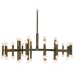 24 Arm Huge Brass Ceiling Fixture