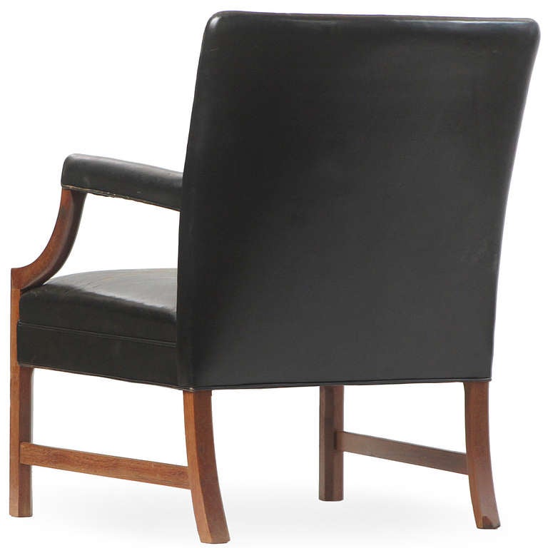 Armchair by Ole Wanscher In Good Condition For Sale In Sagaponack, NY