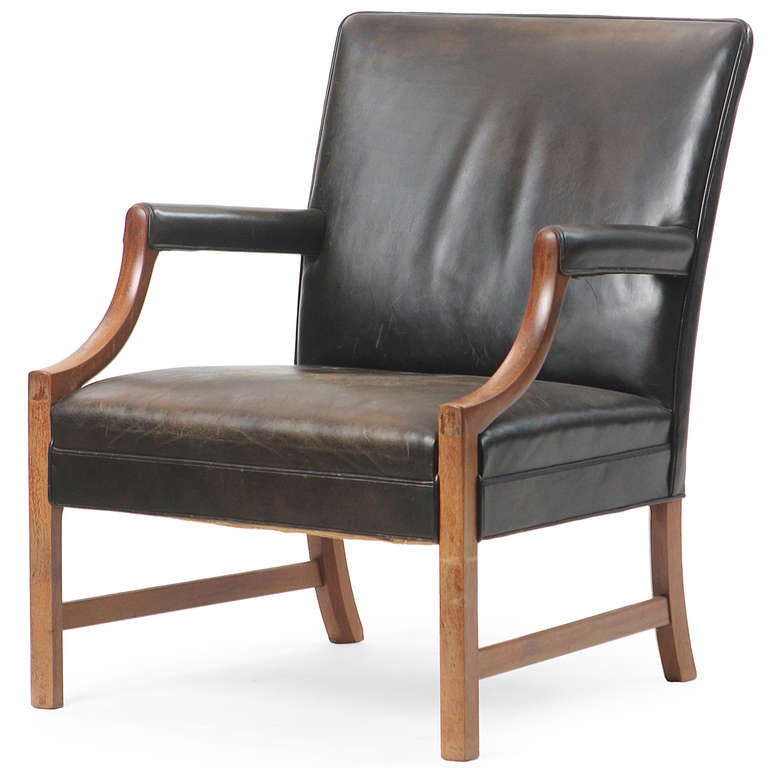 Scandinave moderne Armchair by Ole Wanscher for A.J. Iversen, 1940s en vente