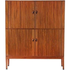 Tambour-Doored Double Cabinet By Ole Wanscher