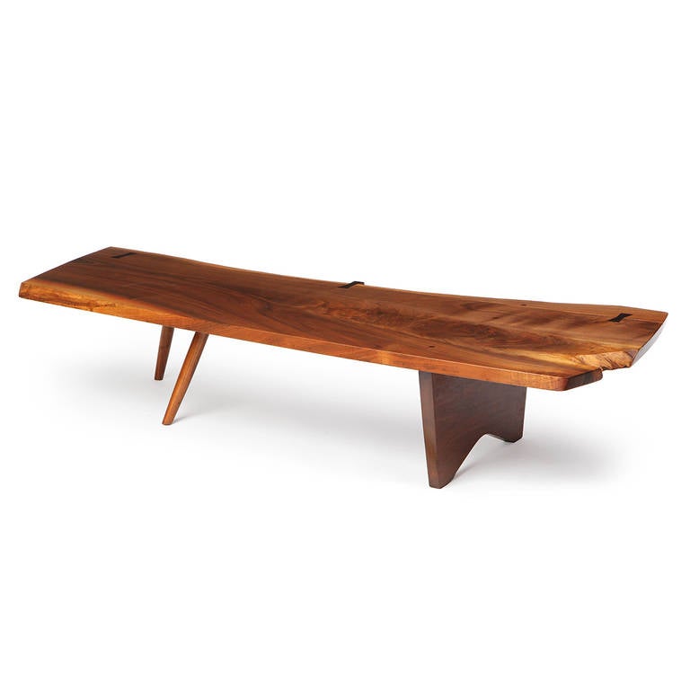 Walnut Conoid Low Table Attributed to George Nakashima