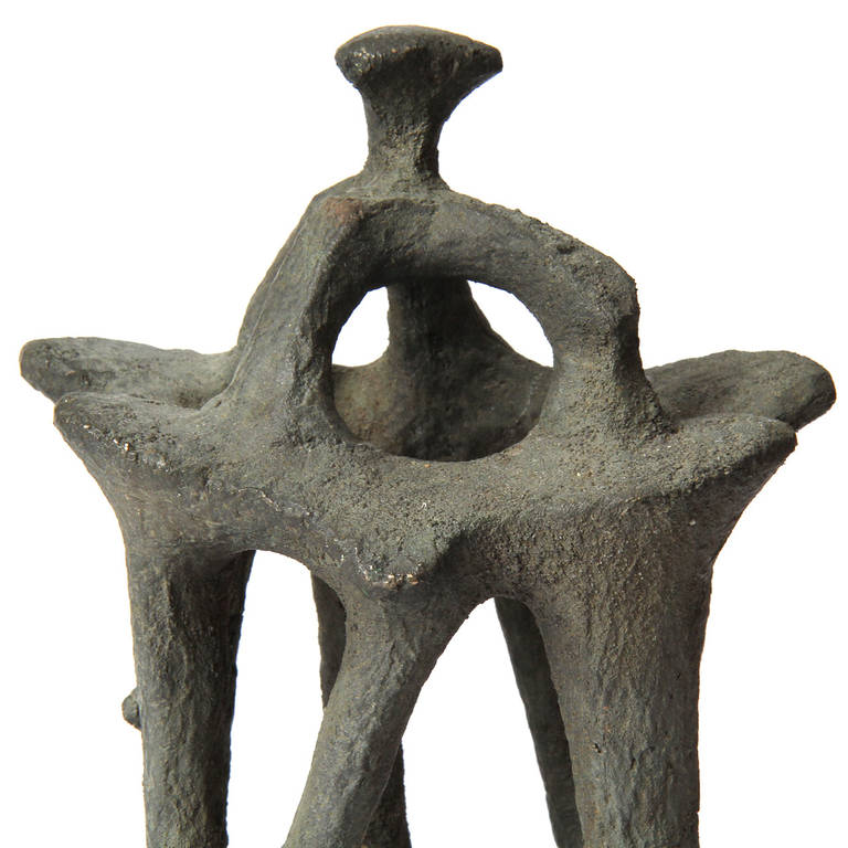 Unattributed Modernist Bronze Sculpture For Sale 3