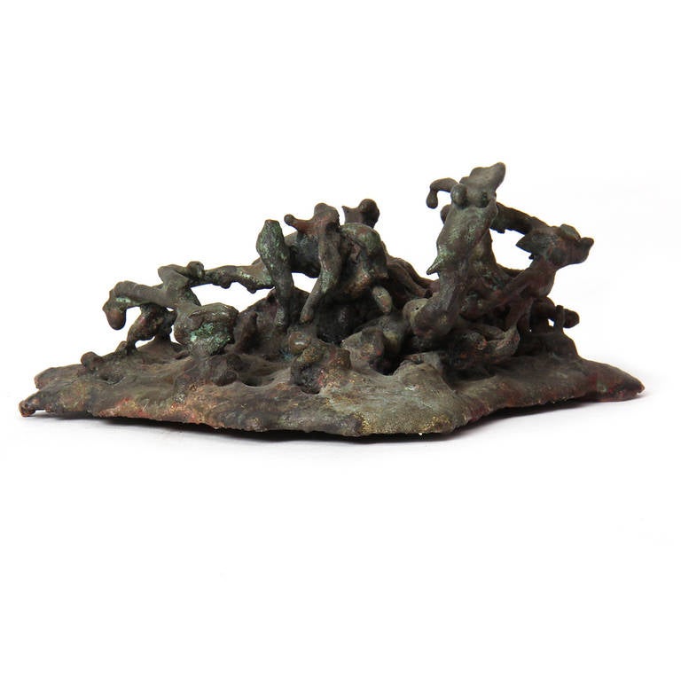 American Craftsman Sculpture en bronze fondu en vente