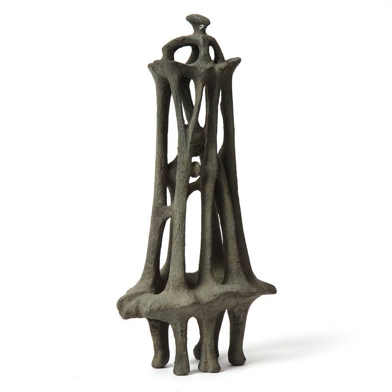 Sculpture moderniste en bronze non attribuée Excellent état - En vente à Sagaponack, NY