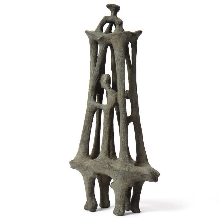 Modernistische Bronzeskulptur aus den USA, 1960er Jahre (American Arts and Crafts) im Angebot