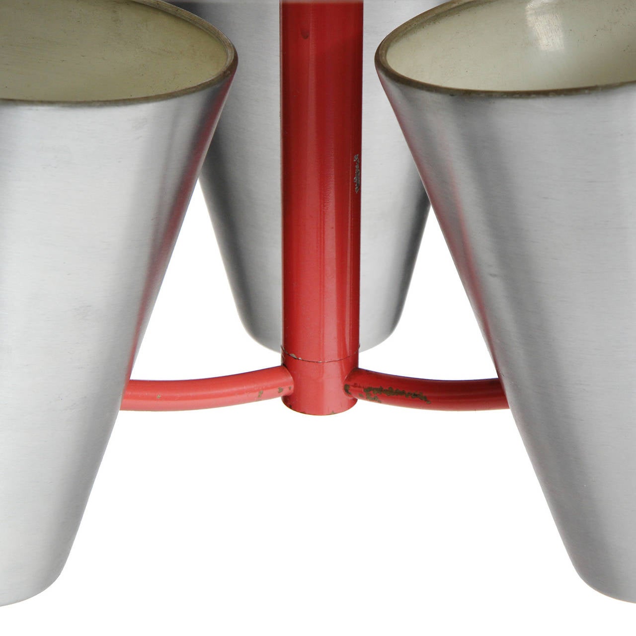 Lacquered 1950s Modernist Chandelier by Edward Wormley for Lightolier