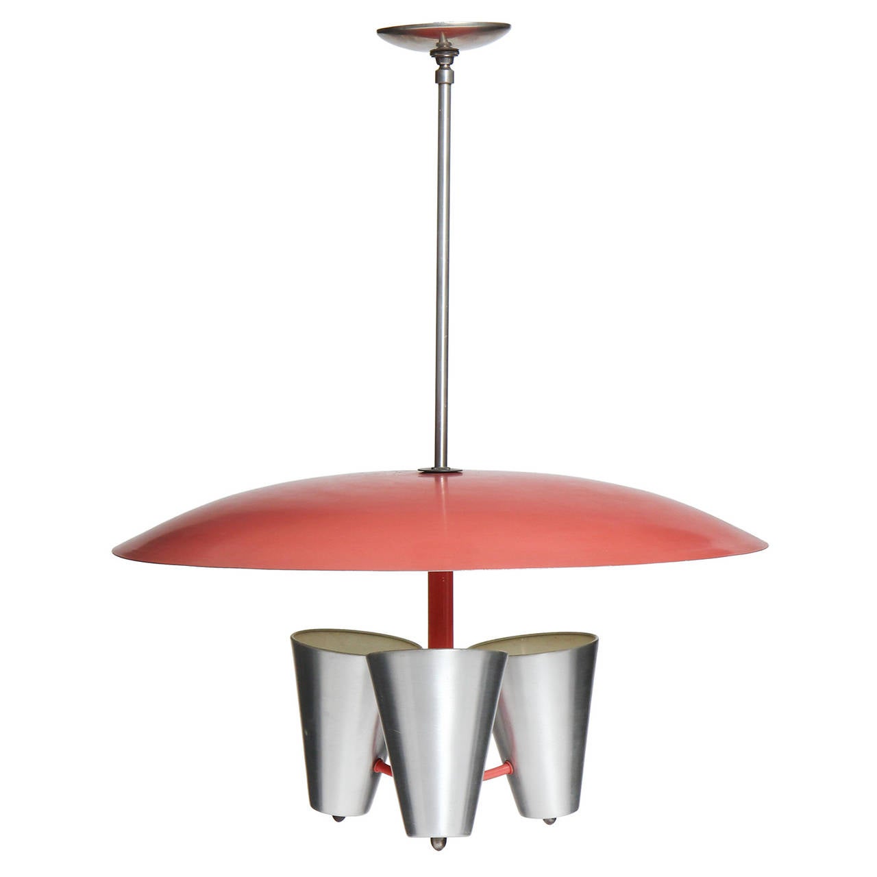 Mid-Century Modern 1950s Modernist Chandelier by Edward Wormley for Lightolier
