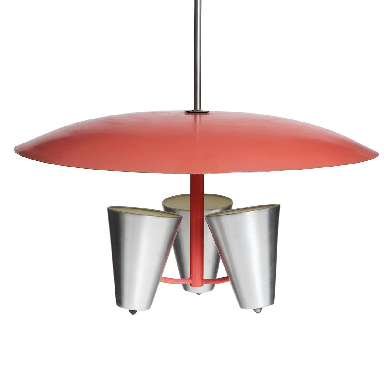 American 1950s Modernist Chandelier by Edward Wormley for Lightolier