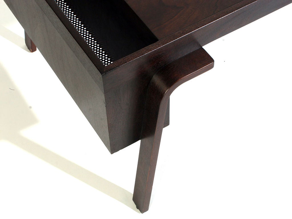 Mahogany Magazine Box Low Table by Edward Wormley For Sale