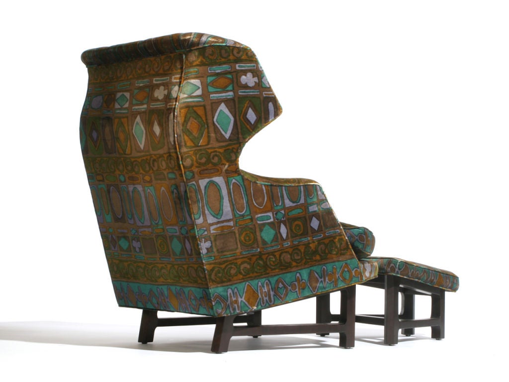 Mahogany the Wing Back Lounge by Edward Wormley for Dunbar