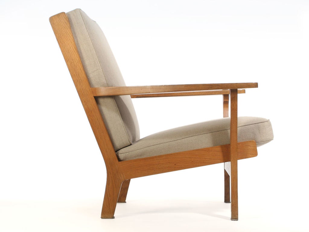 Oak Adirondack Chairs by Hans Wegner In Excellent Condition In Sagaponack, NY