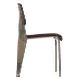 Chaise standard en acier nickelé de Jean Prouvé