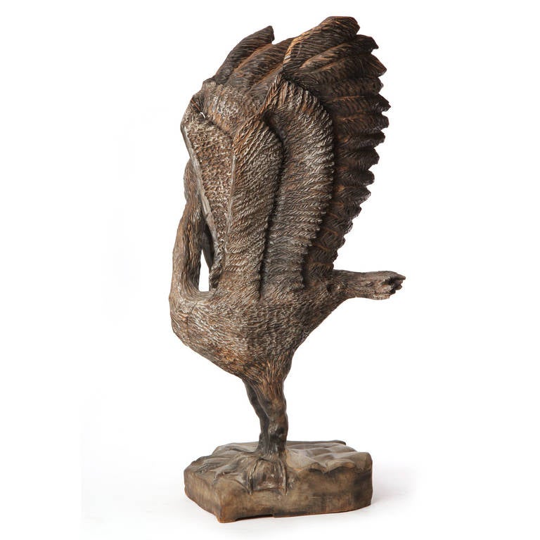 American Craftsman Pélican sculpté à la main par Byrd Baker en vente