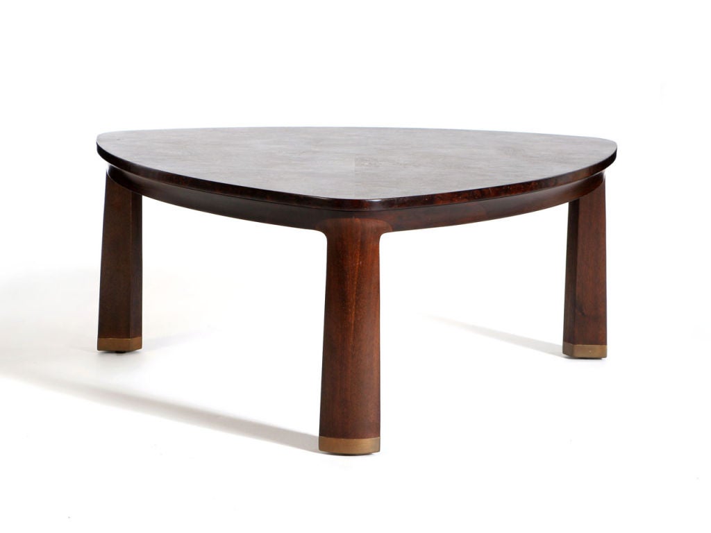 Mid-Century Modern Bowed Triangle Table by Edward Wormley