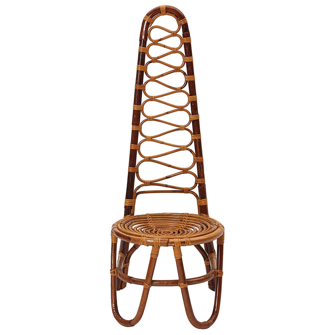 Woven Reed Hall Chair at 1stDibs
