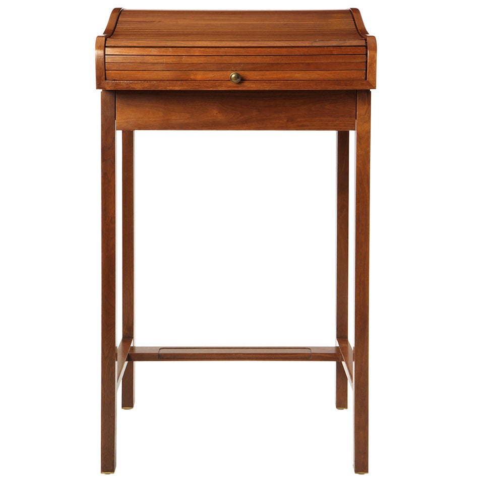 Roll Top Standing Desk by Edward Wormley for Dunbar, 1950s For Sale