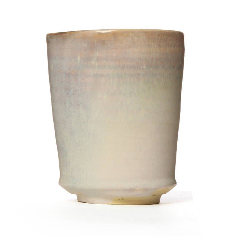 Glazed Cup Vase by Michael Schilkin for Arabia In Excellent Condition In Sagaponack, NY
