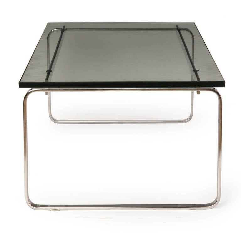 Stainless Steel Continuous Leg, Low Table by Hans Wegner For Sale