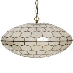 Retro Capiz Shell Chandelier